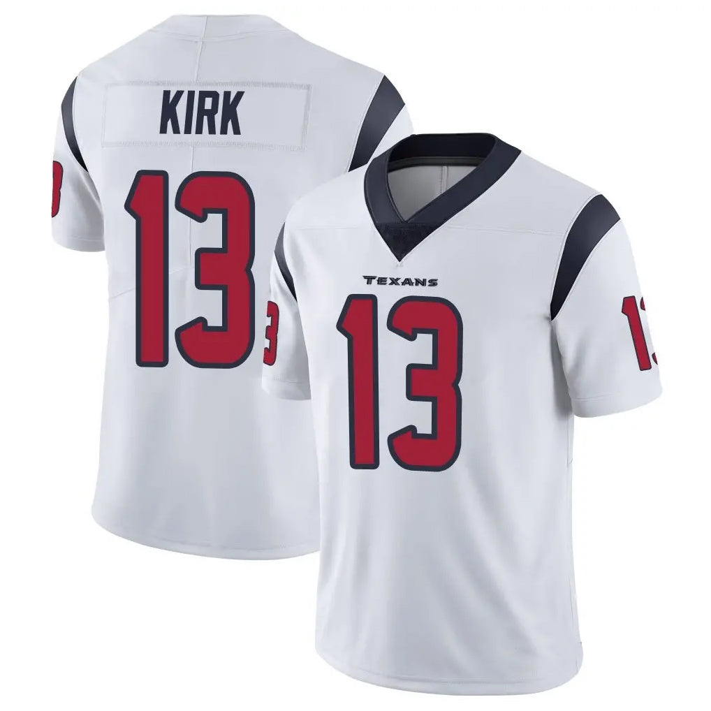 Custom #13 White HOU Football Shirt Top