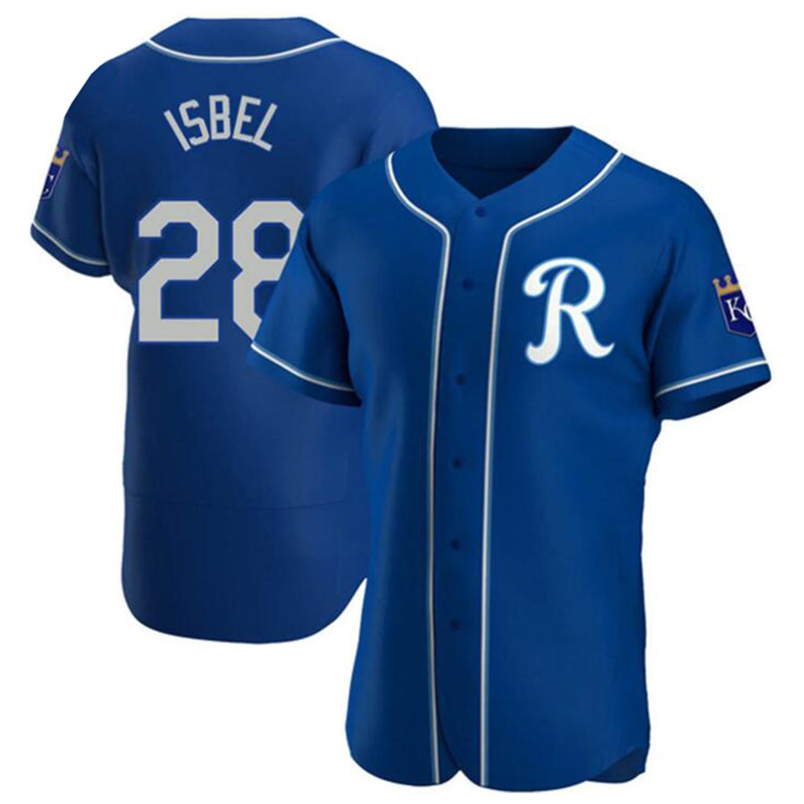 Custom #28 Navy KC Baseball Shirt Top
