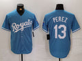 Custom #13 Light Blue KC Baseball Shirt Top