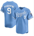 Custom #9 Light Blue KC Baseball Shirt Top