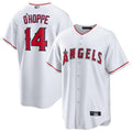 Custom #14 White LAA Baseball Shirt Top