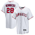 Custom #28 White LAA Baseball Shirt Top