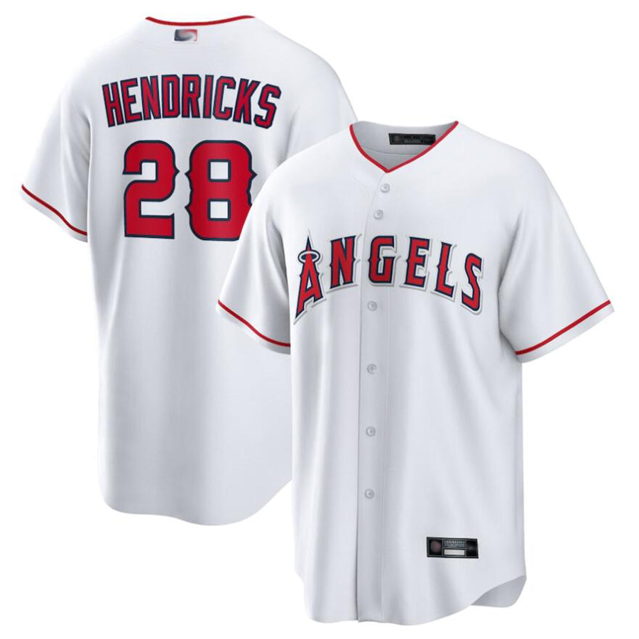 Custom #28 White LAA Baseball Shirt Top