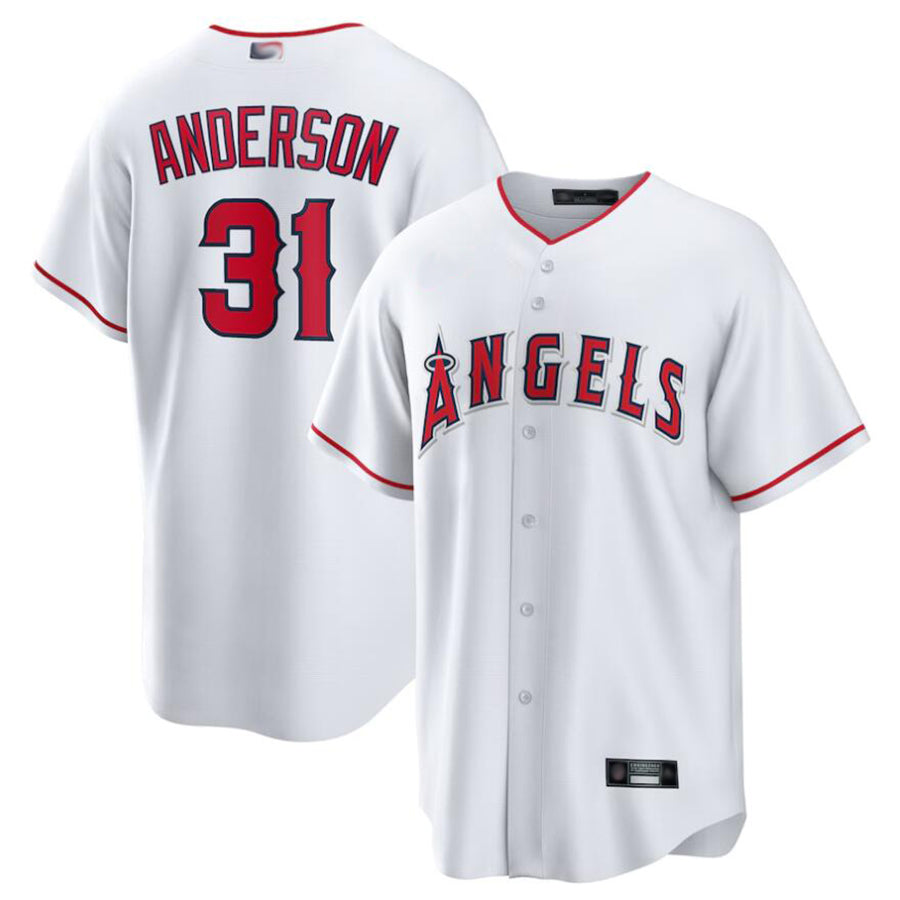 Custom #31 White LAA Baseball Shirt Top