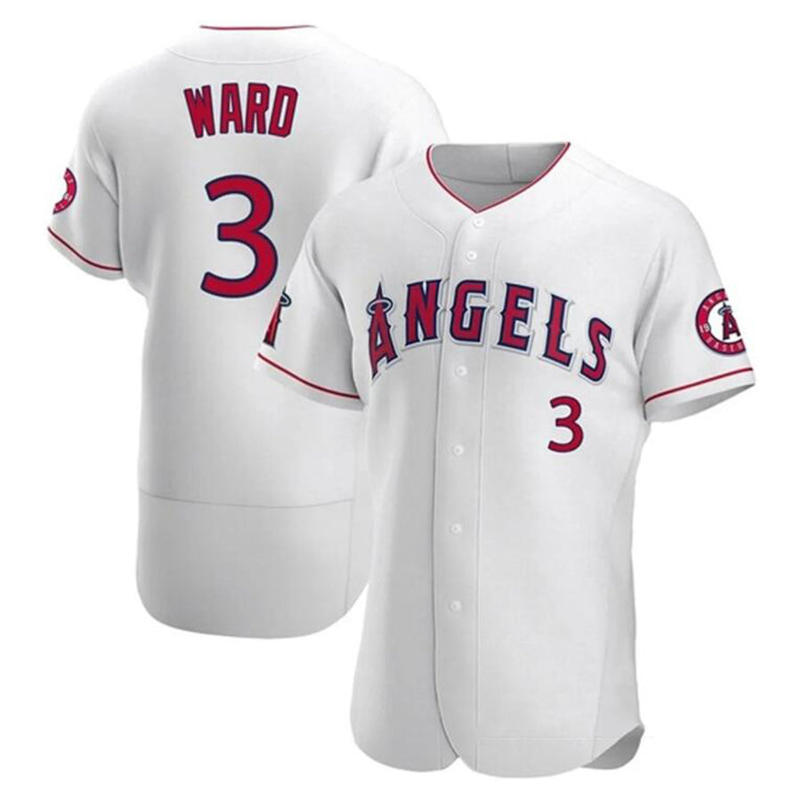 Custom #3 White LAA Baseball Shirt Top