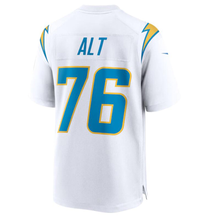Custom #76 White LAC Football Shirt Top