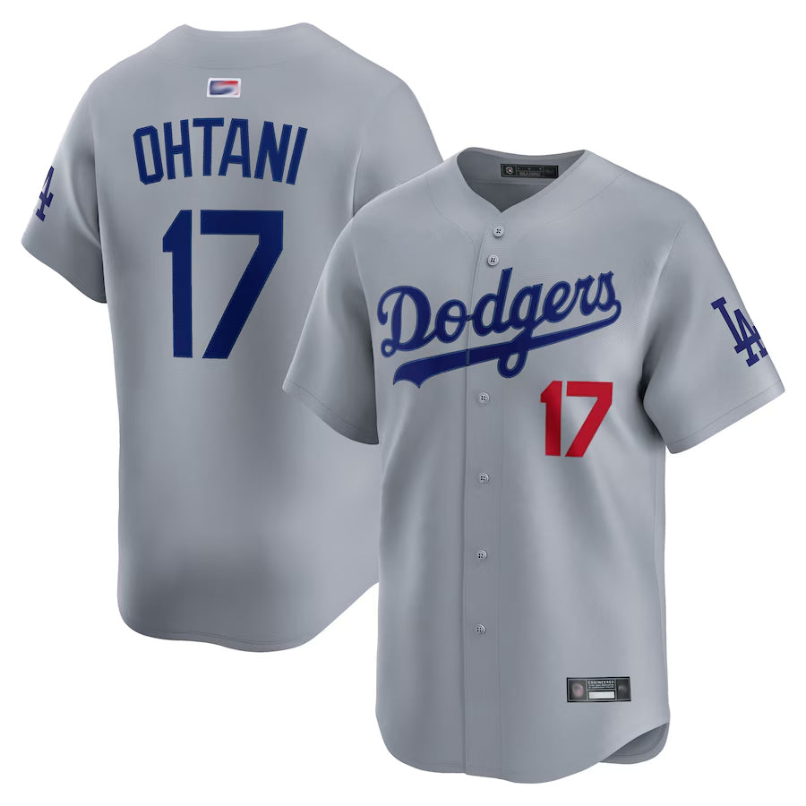 Custom #17 Gray LAD Baseball Shirt Top