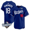 Custom #18 Royal 2025 LAD Baseball Shirt Top
