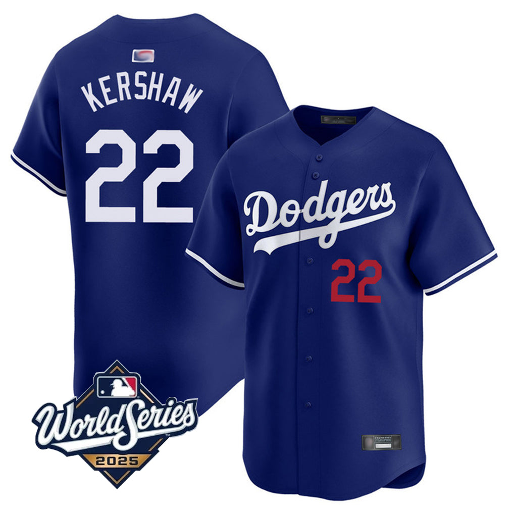 Custom #22 Royal 2025 LAD Baseball Shirt Top