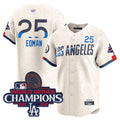 Custom #25 City Connect World Series Champions LAD Baseball Shirt Top