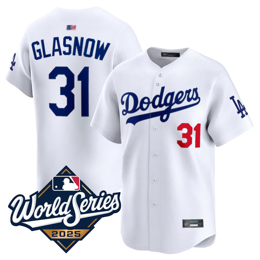 Custom #31 White LAD Baseball Shirt Top