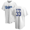 Custom #33 White LAD Baseball Shirt Top