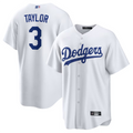 Custom #3 White LAD Baseball Shirt Top