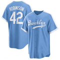 Custom #42 Light Blue LAD Baseball Shirt Top