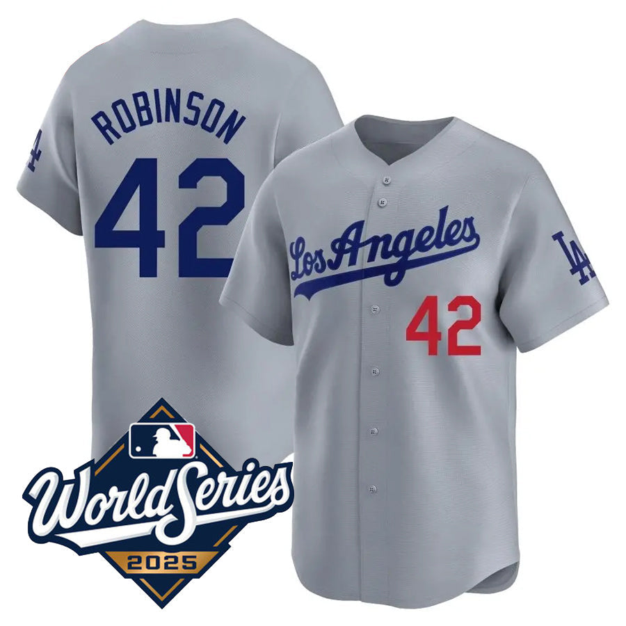 Custom #42 Gray LAD Baseball Shirt Top
