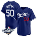 Custom #50 Royal 2025 LAD Baseball Shirt Top