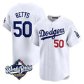 Custom #50 White 2025 LAD Baseball Shirt Top