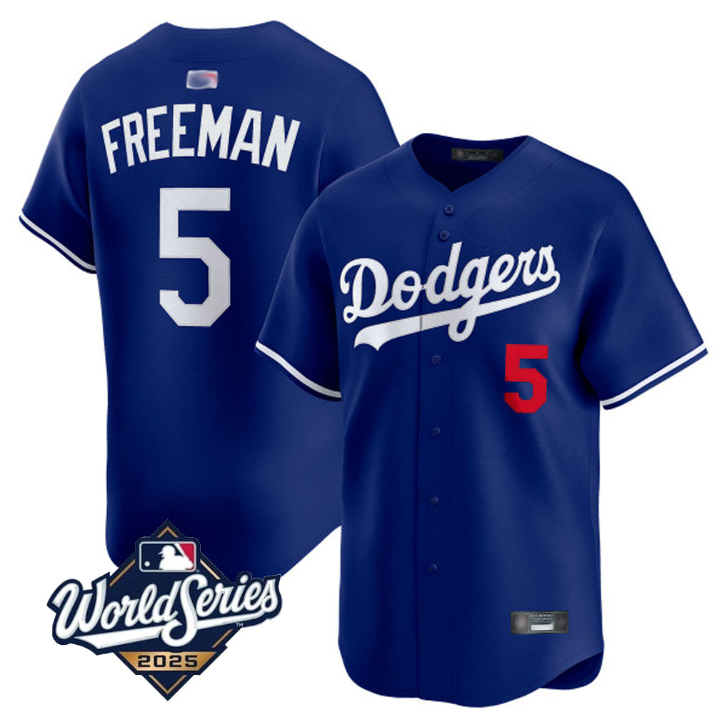 Custom #5 Royal 2025 LAD Baseball Shirt Top