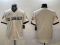 Custom #34 Cream LAD Baseball Shirt Top