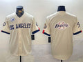 Custom #34 Cream LAD Baseball Shirt Top