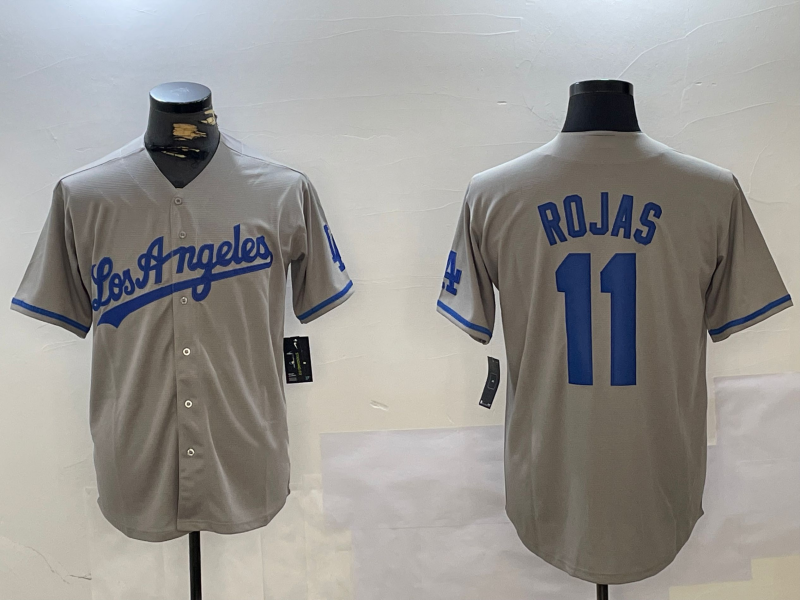 Custom #11 Gray LAD Baseball Shirt Top