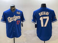 Custom #17 Blue LAD Baseball Shirt Top