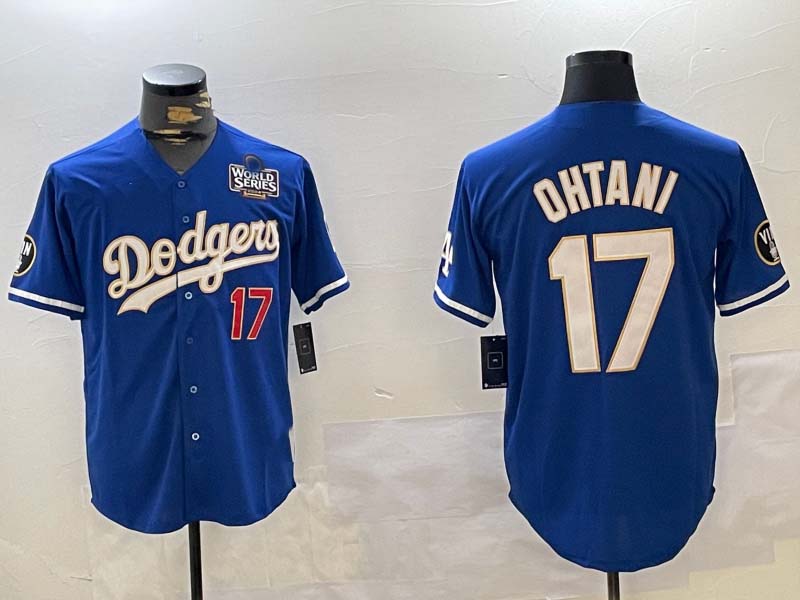 Custom #17 Blue LAD Baseball Shirt Top