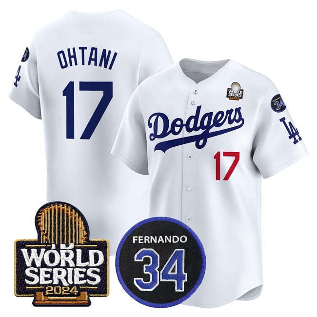 Custom #17 White LAD Baseball Shirt Top