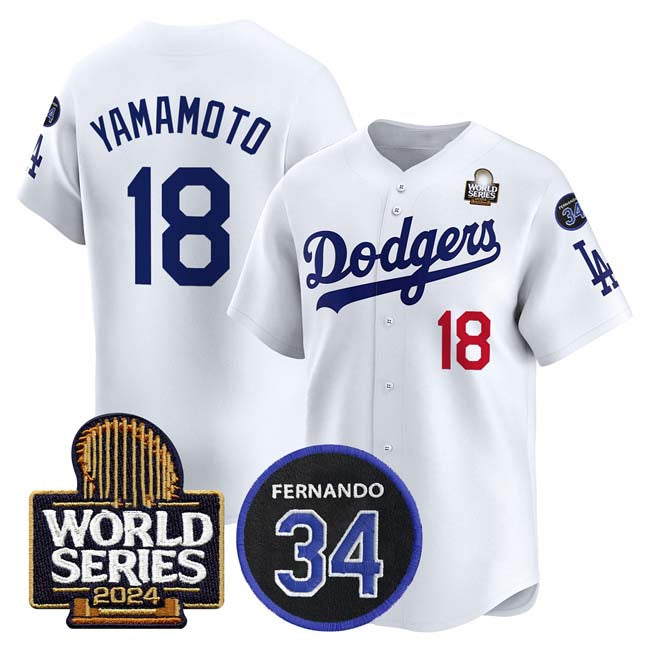 Custom #18 White LAD Baseball Shirt Top