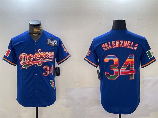 Custom #34 Royal LAD Baseball Shirt Top