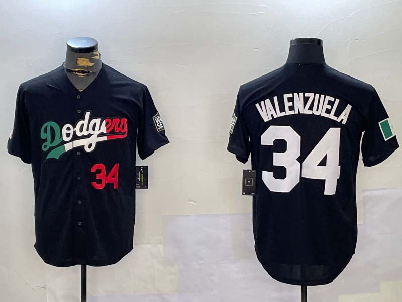 Custom #34 Black LAD Baseball Shirt Top