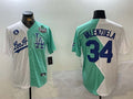 Custom #34 White All Star LAD Baseball Shirt Top