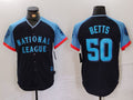 Custom #50 Navy All Star LAD Baseball Shirt Top