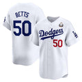 Custom #50 White LAD Baseball Shirt Top