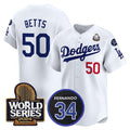 Custom #50 White LAD Baseball Shirt Top