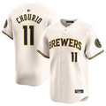 Custom #11 Cream MIL Baseball Shirt Top