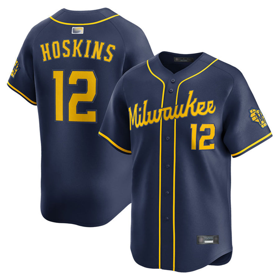 Custom #12 Navy MIL Baseball Shirt Top