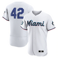 Custom #42 White MIA Baseball Shirt Top