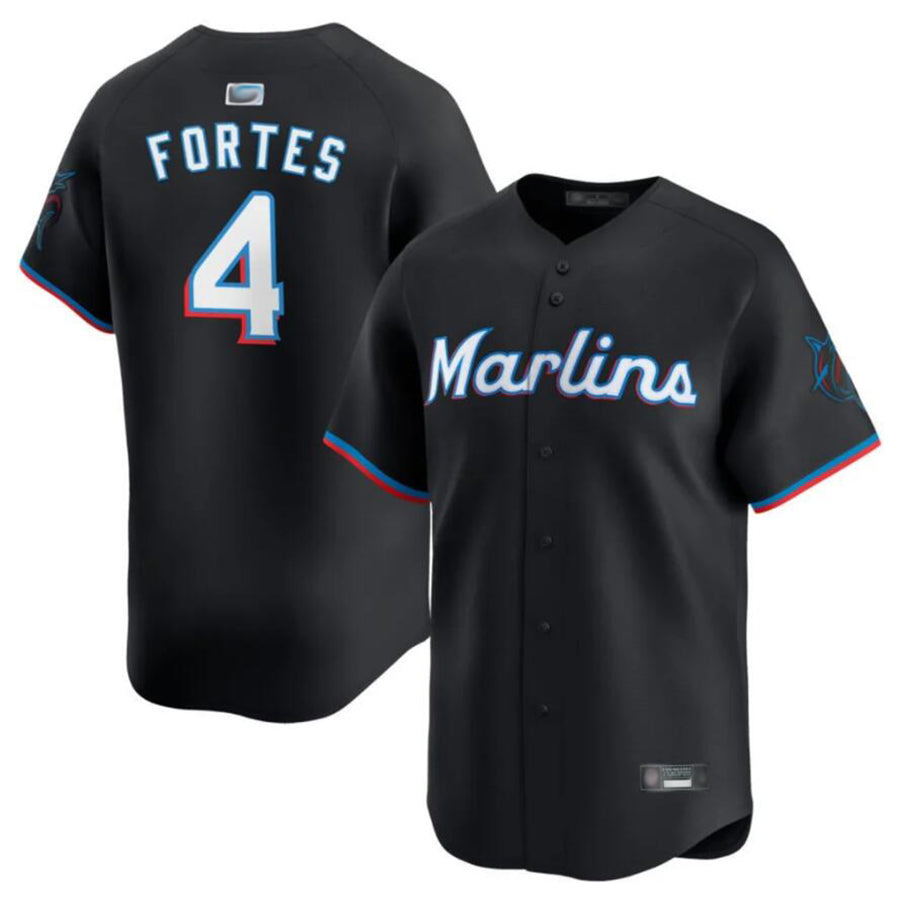 Custom #4 Black MIA Baseball Shirt Top