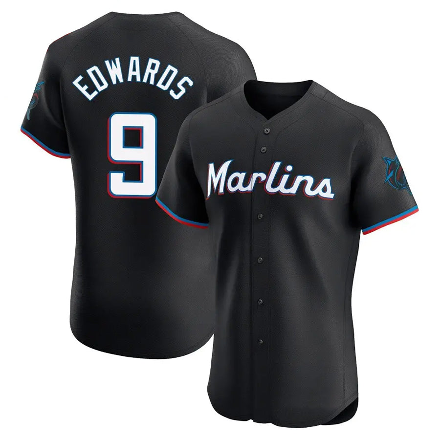 Custom #9 Black MIA Baseball Shirt Top