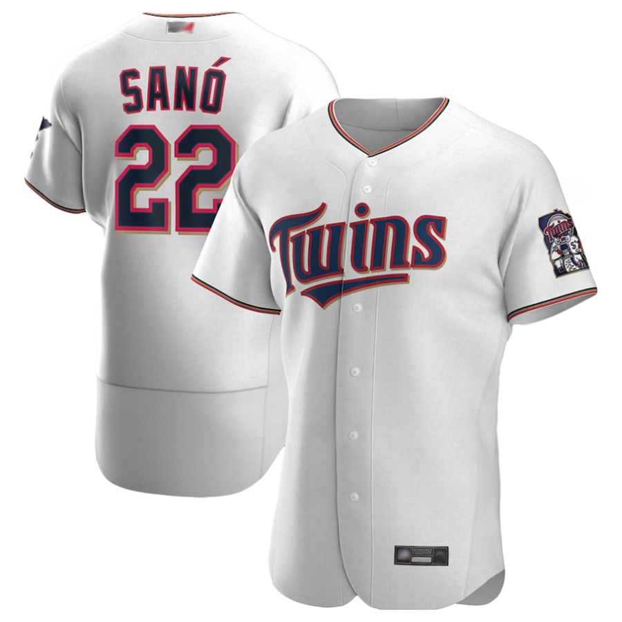 Custom #22 White MIN Baseball Shirt Top