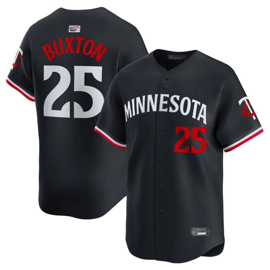 Custom #25 Black MIN Baseball Shirt Top