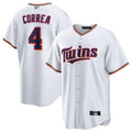 Custom #4 White MIN Baseball Shirt Top