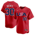 Paul Skenes USA Baseball 2026 World Baseball Classic Alternate Stadium Jersey - Red