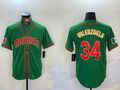 Custom #34 Green LAD Baseball Shirt Top