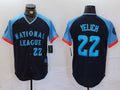 Custom #22 Navy All Star MIL Baseball Shirt Top