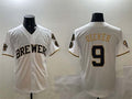 Custom #9 White MIL Baseball Shirt Top