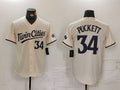 Custom #34 Cream MIN Baseball Shirt Top