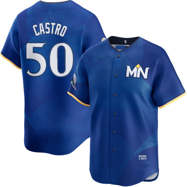 Custom #50 City Connect MIN Baseball Shirt Top