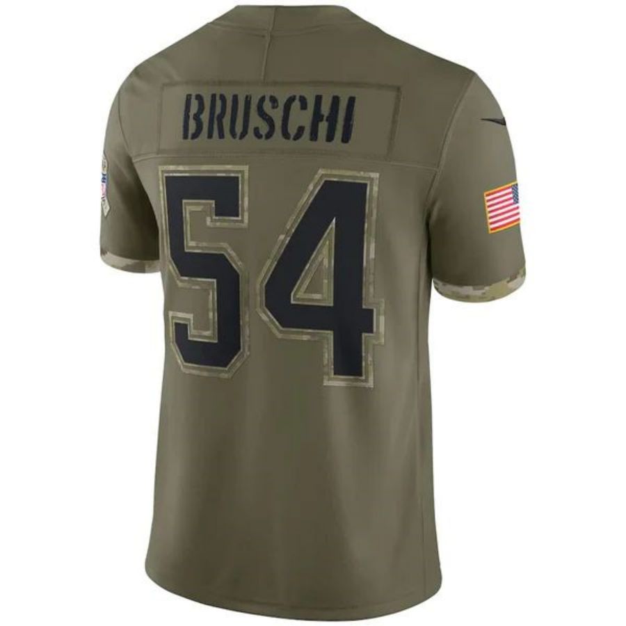Custom #54 Olive NE Football Shirt Top